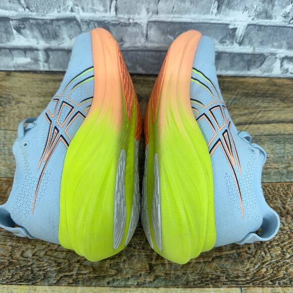 Asics Gel Nimbus 26 Paris Cool Grey Safety Yellow 1012B743 Womens Size 6 - Picture 10 of 11